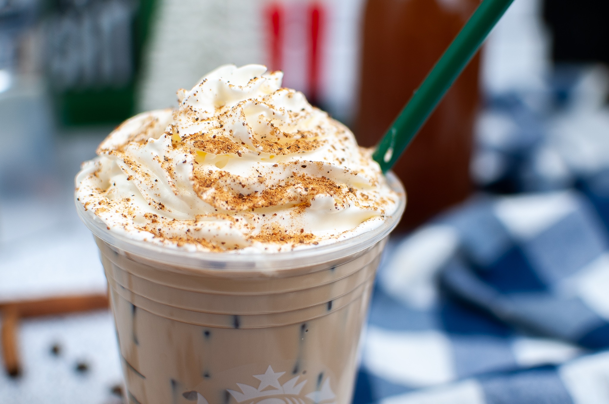 Iced gingerbread latte