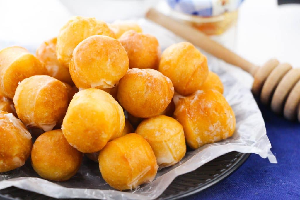 Honey glazed donut holes