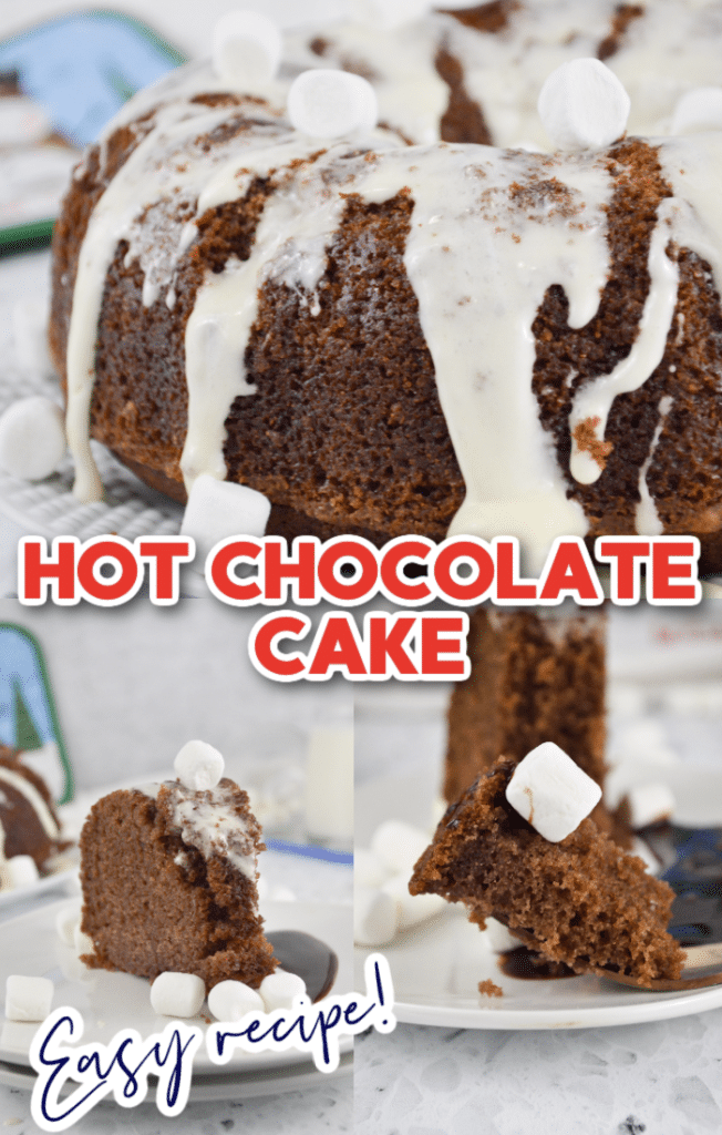 Hot chocolate cake recipe made with hot cocoa powder