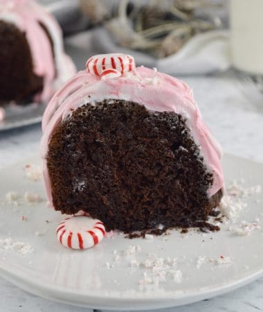the best chocolate cake with peppermint frosting