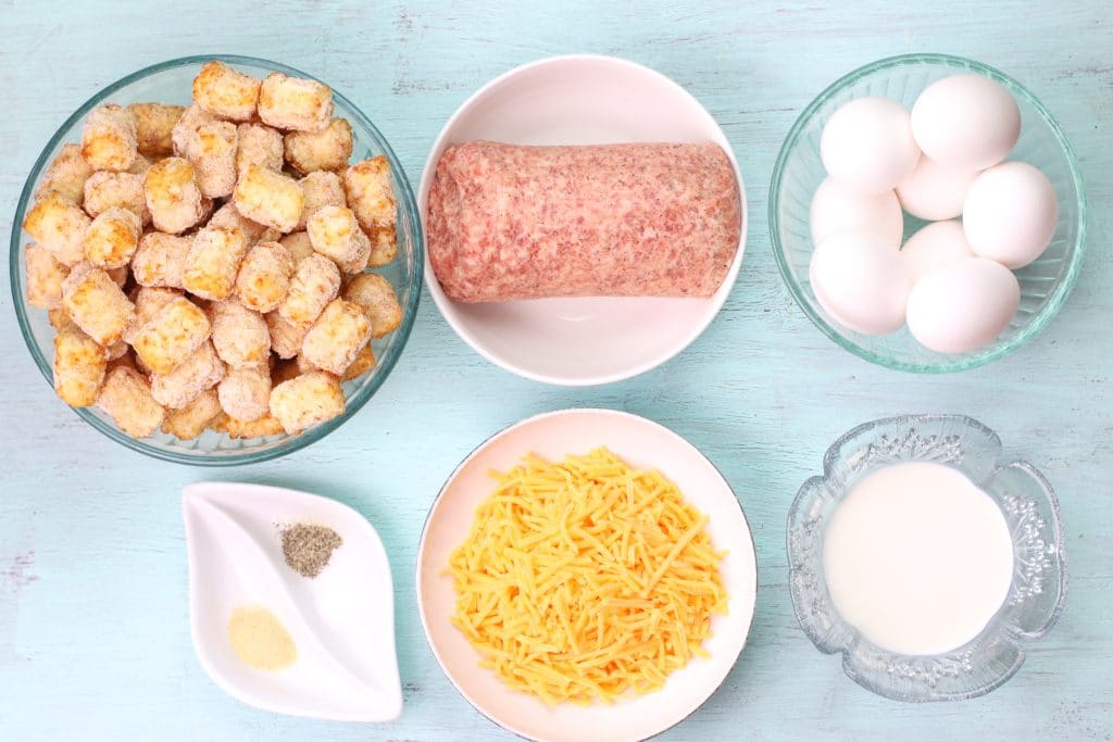 Tater Tot Breakfast Casserole Ingredients