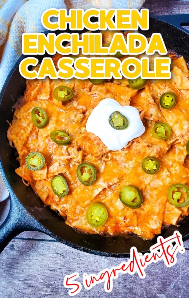 Easy and full of Mexican flavor you will love this chicken enchilada casserole