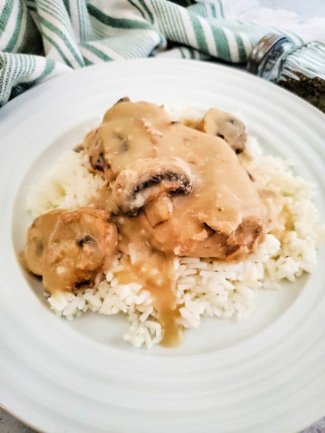 Creamy Crock Pot Pork Chops - mom makes dinner