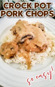 Creamy Crock Pot Pork Chops - mom makes dinner