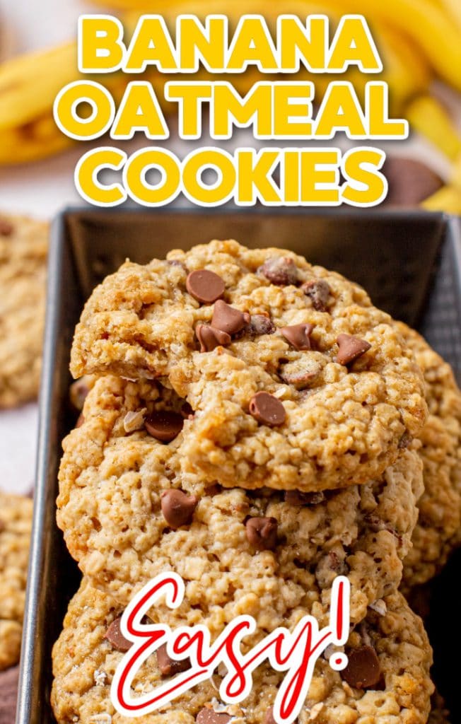Make chewy and delicious banana oatmeal chocolate chip cookies
