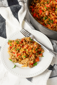 Beef and Rice Casserole - mom makes dinner