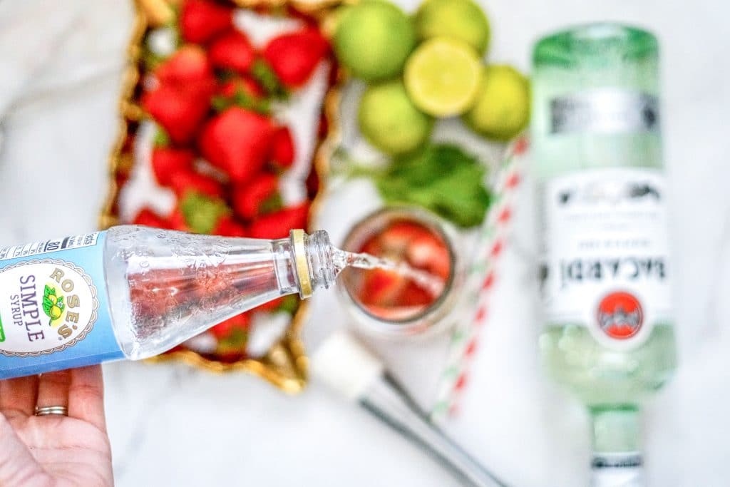 simple syrup for strawberry mojito