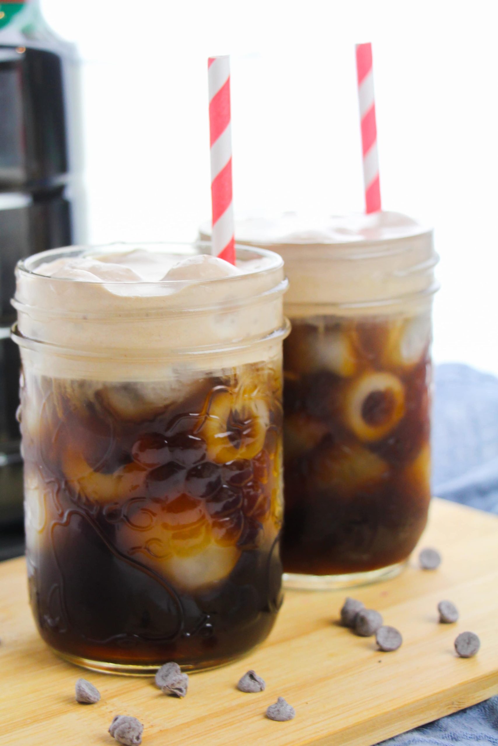 Starbucks copycat chocolate cold brew with chocolate cold foam