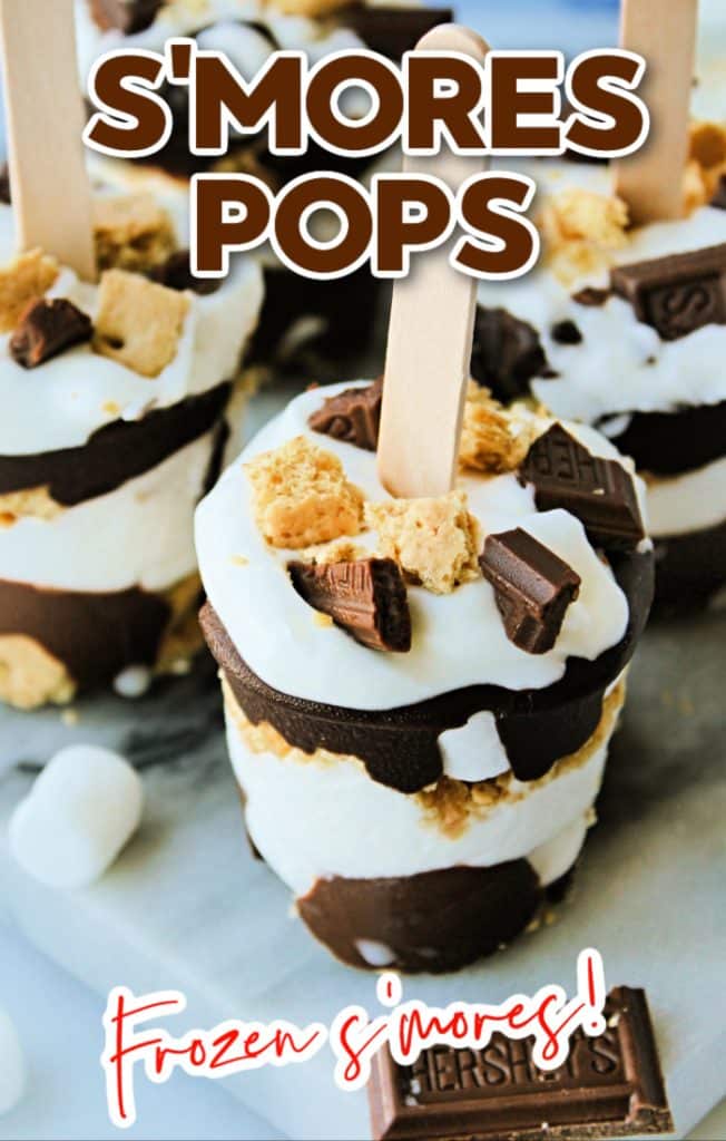 How to make frozen layered s'mores pops
