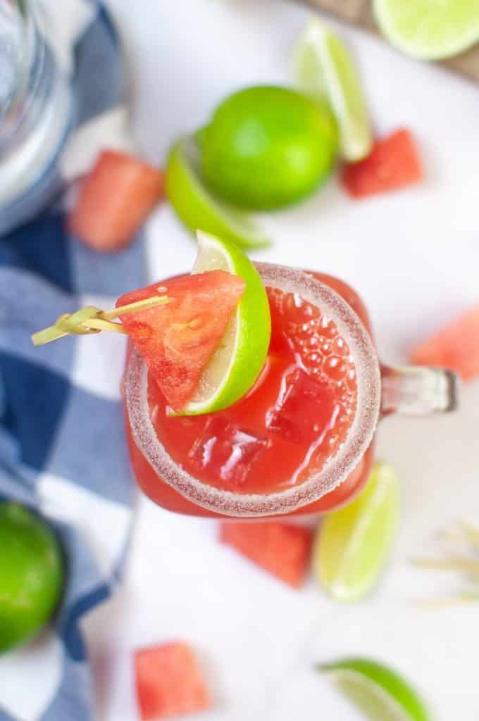 how to make watermelon margaritas on the rocks