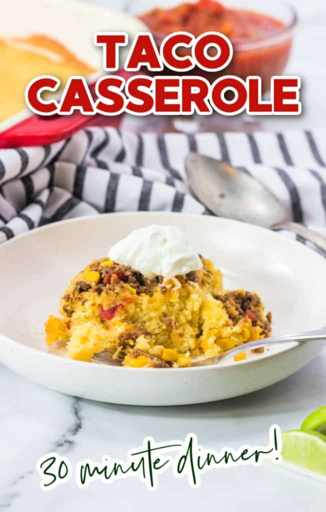 Make an easy taco casserole is less than 30 minutes