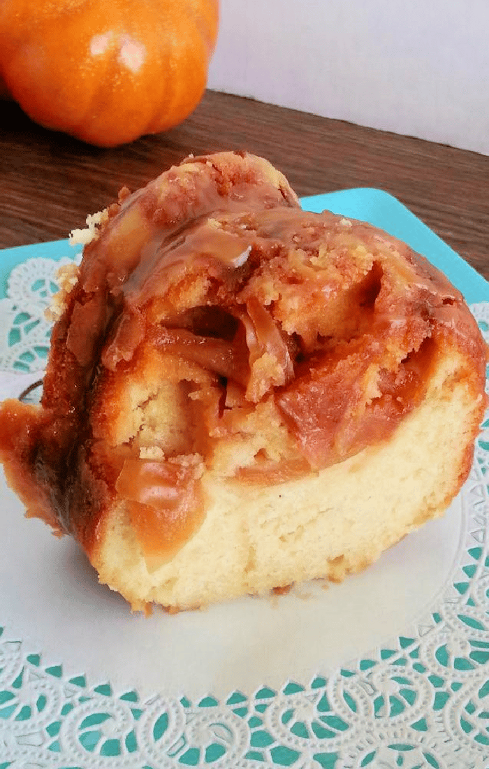 Caramel Apple Upside Down Bundt Cake - Maria's Mixing Bowl