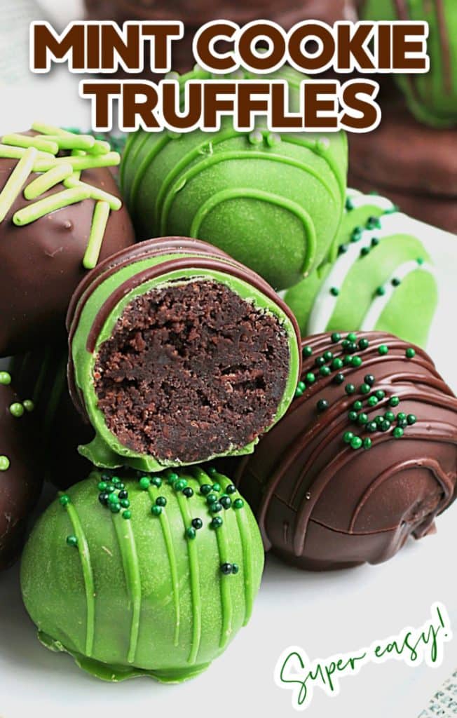 Make easy and delicious mint cookie truffles