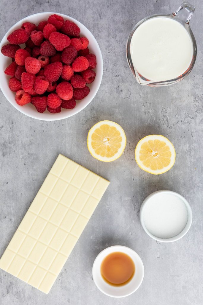 ingredients needed for white chocolate mousse