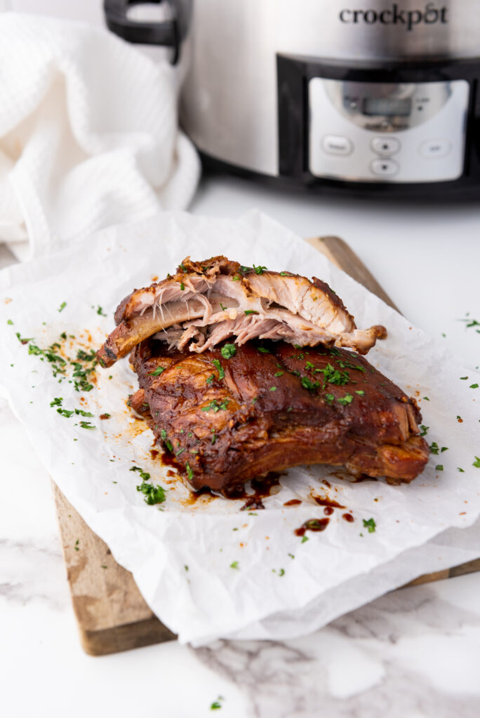 ribs showing the bones on white parchment paper